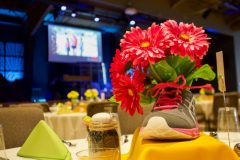 One of the 'Running Shoe' centerpieces.